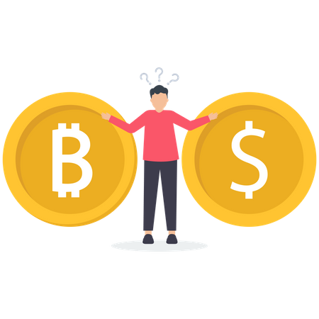 Man exchange money  Illustration