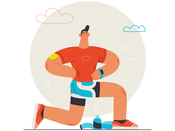 Man Exercise Illustration