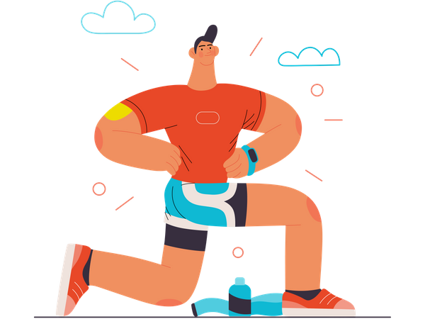 Man Exercise  Illustration