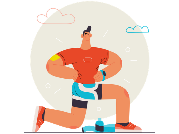 Man Exercise  Illustration