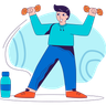 illustration for dumbbell exercise