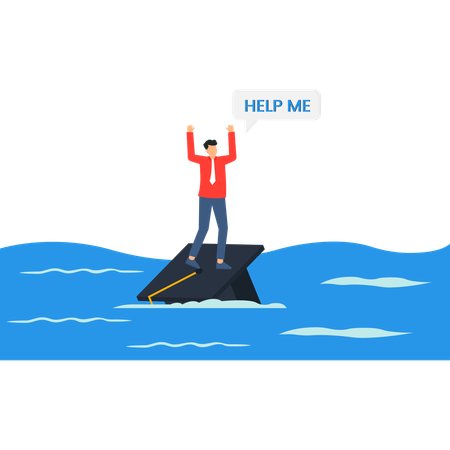 Man facing graduation trouble  Illustration