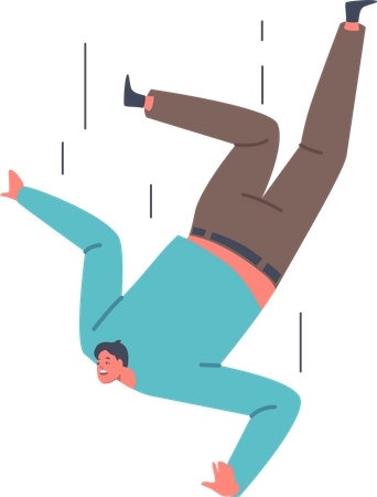 Man falling down Illustration
