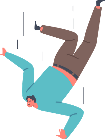 Man falling down  Illustration