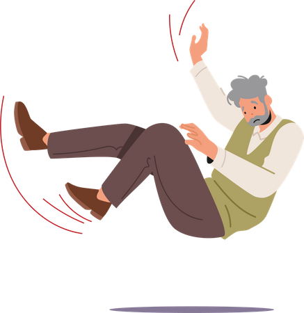 Man falling from height Illustration