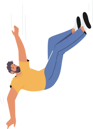 Man falling from height Illustration