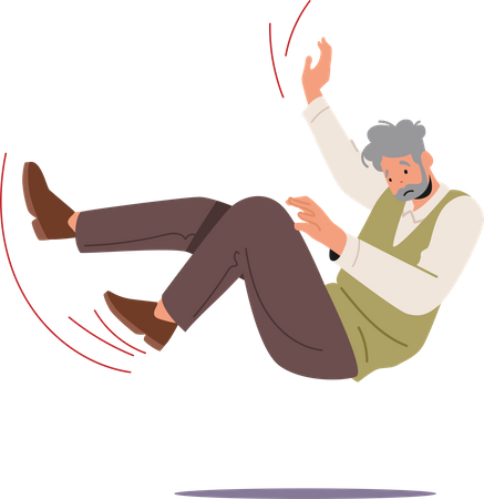 Man falling from height  Illustration