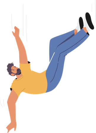 Man falling from height  Illustration