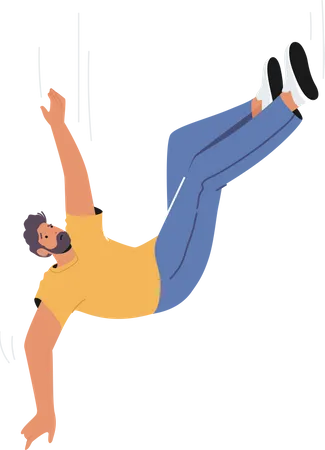 Man falling from height  Illustration