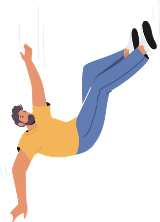 Man falling from height  イラスト