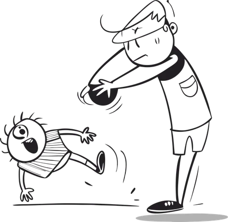 Man falls down  Illustration