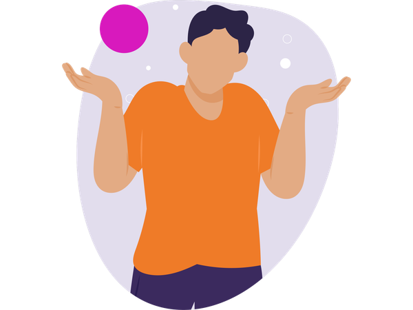 Man Feeling confused  Illustration