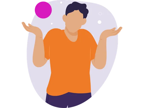 Man Feeling confused  Illustration