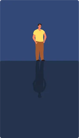 Man feels stressed  Illustration