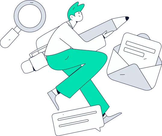 Man filling job form  Illustration