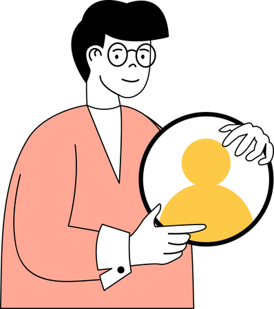 Man find employee  Illustration