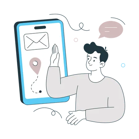 Man find Information Hygiene  Illustration