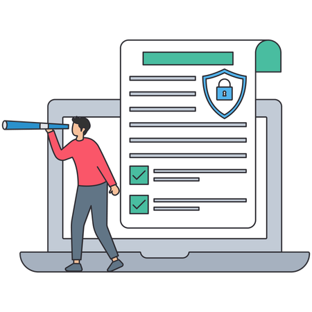 Man finding Agreement Analysis  Illustration