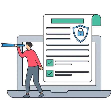 Man finding Agreement Analysis  Illustration
