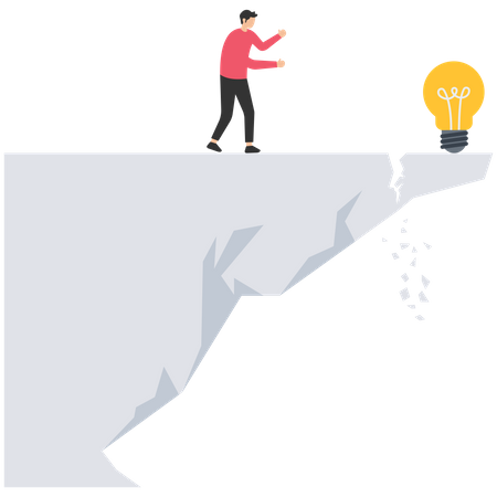 Man finding business idea  Illustration