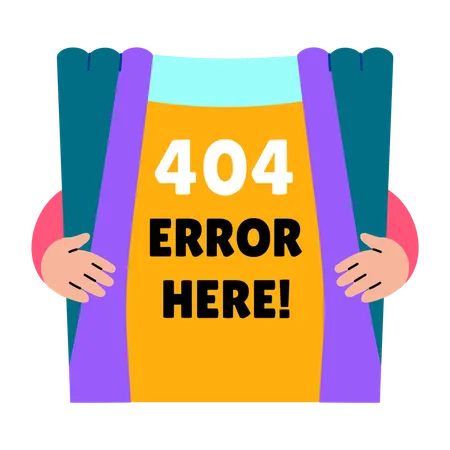 Man finding error message  Illustration