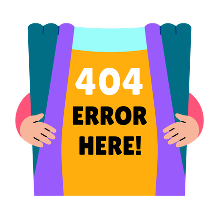 Man finding error message  Illustration