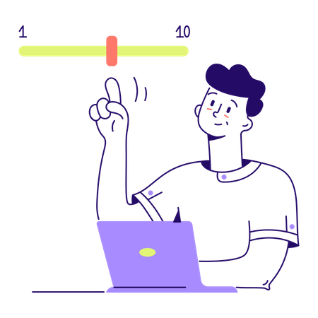 Man gave average rating  Illustration