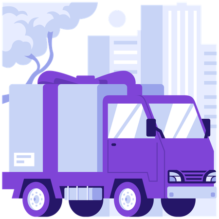 Man getting free delivery service  Illustration