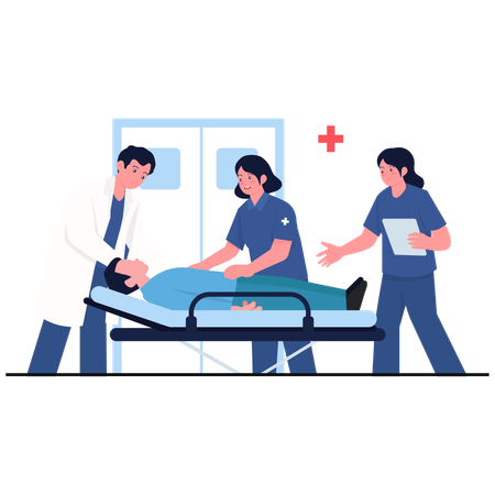 Man getting Medical Emergency  Illustration
