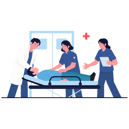 Man getting Medical Emergency  Illustration