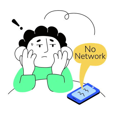 Download Hand Drawn Illustration Of No Network Illustration