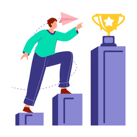 Man giving business Motivation  Illustration