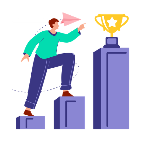 Man giving business Motivation  Illustration