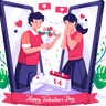 illustration for man giving gift