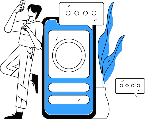 Man giving product rating  Illustration