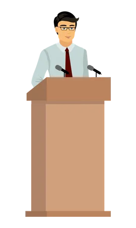 Man giving speech  Illustration
