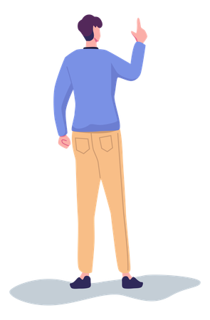 Man giving suggestion  Illustration