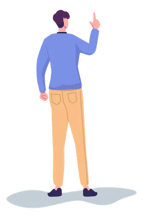 Man giving suggestion  Illustration