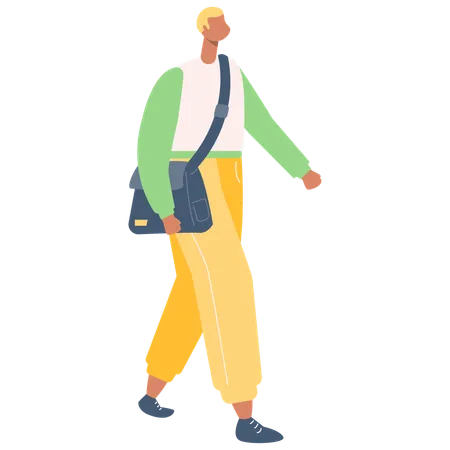 Man go to office  Illustration