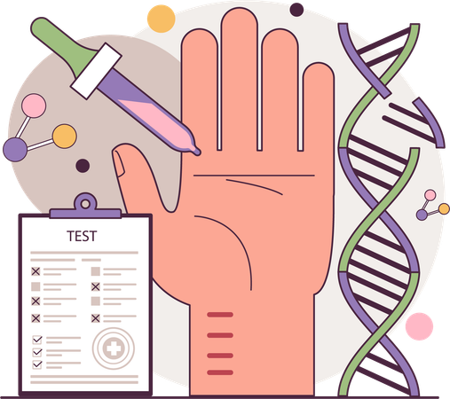 Man goes for DNA test  Illustration