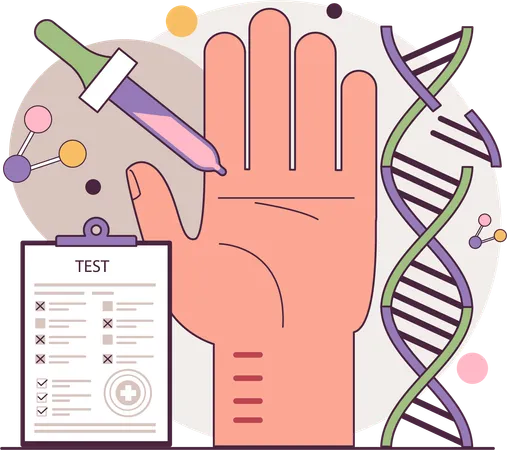 Man goes for DNA test  Illustration