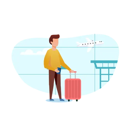 Vacation Flat Illustration In This Design You Can See How Technology Connect To Each Other Each File Comes With A Project In Which You Can Easily Change Colors And More Illustration