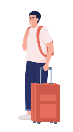 Man going on vacation  Illustration