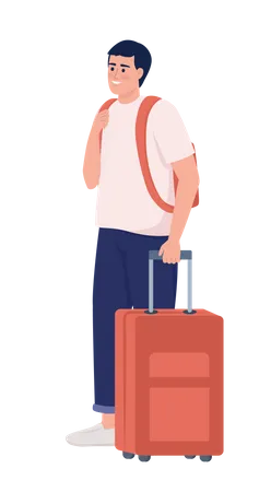 Man going on vacation  Illustration