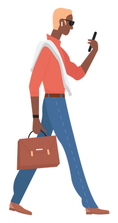 Man Going To Office  Illustration