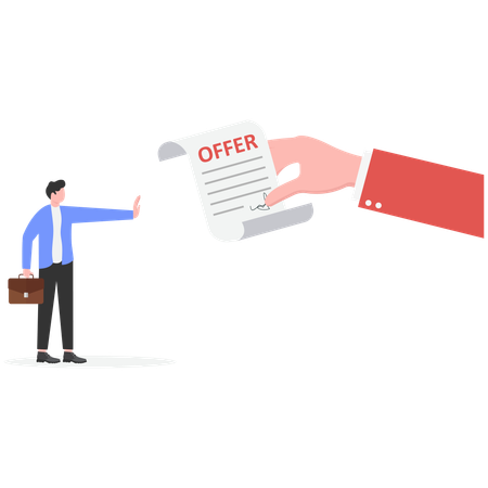 Man got job offer  Illustration