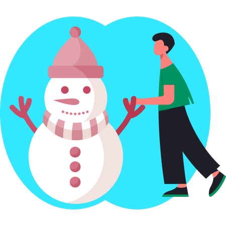 Man guardian of winter  Illustration