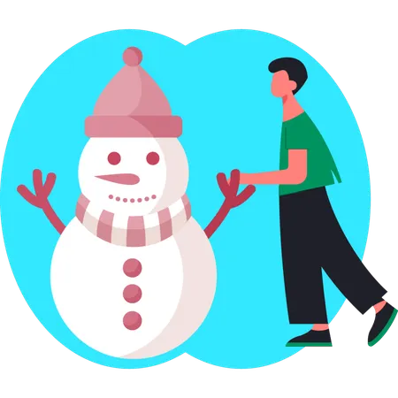 Man guardian of winter  Illustration