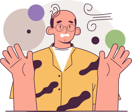 Man have baldness  Illustration