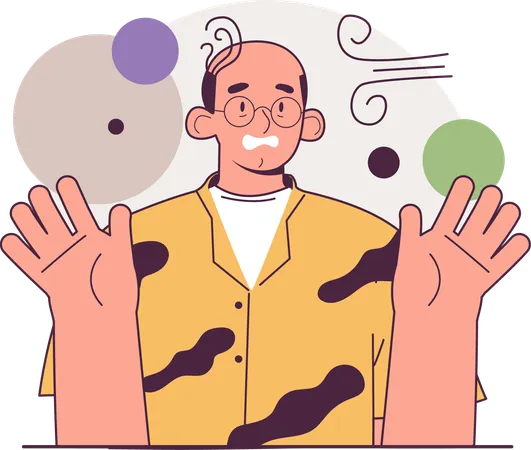 Man have baldness  Illustration